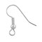 JewelrySupply French Hook Wires with Bead & Spring Silver Plated (10-Pcs)